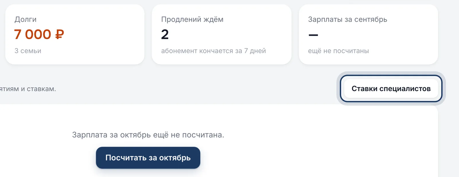 Ставки специалистов
