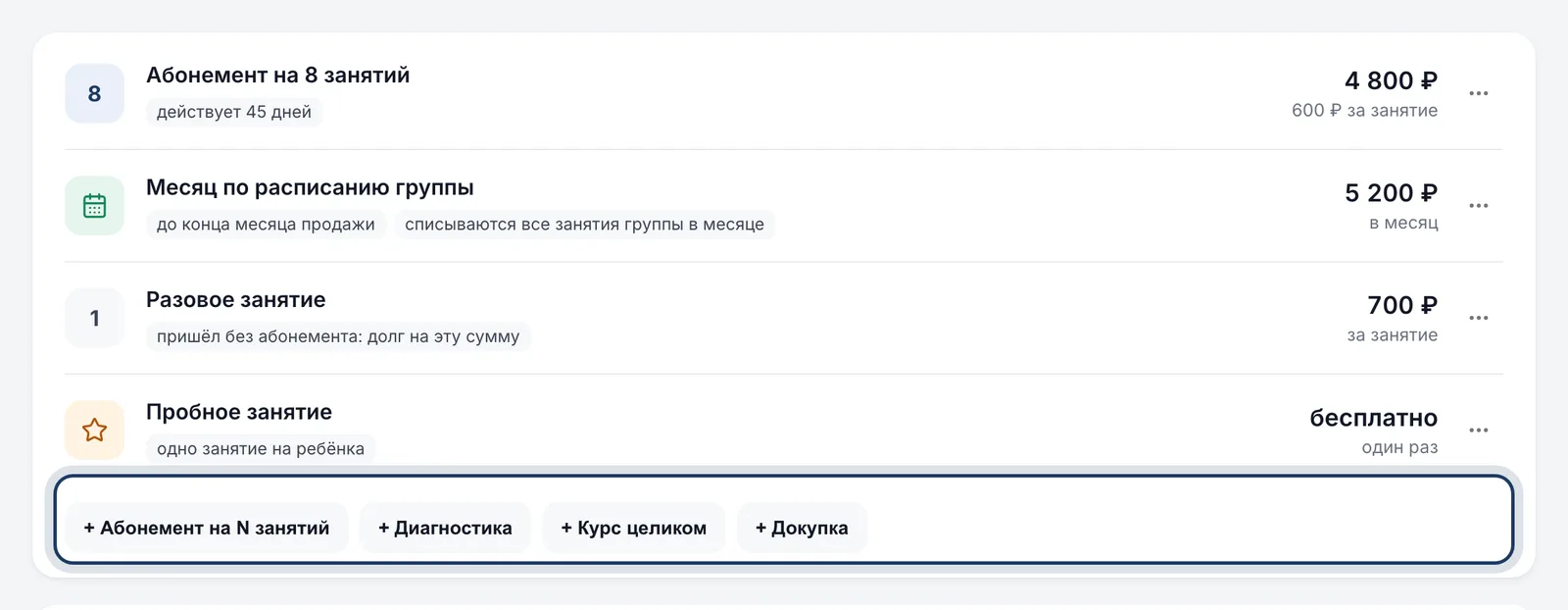 Цены направления