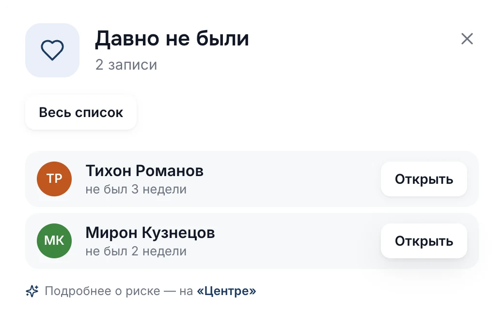 «Давно не были»: кто не приходил и сколько недель